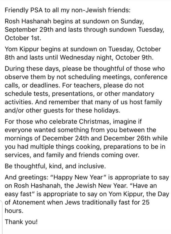 Jewish holidays