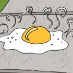 fry egg sidewalk